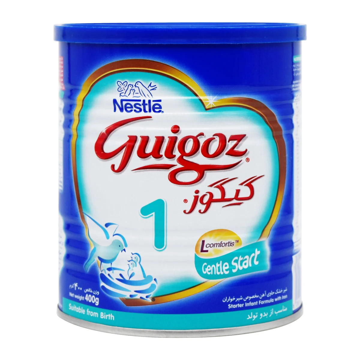 شیر-خشک-گیگوز-1-نستله شیر خشک گیگوز ۱ نستله مناسب شیرخواران از بدو تولد تا ۶ ماهگی ۴۰۰ گرم - Image 1